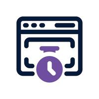 website speed duotone icon. Sleek and modern icon for websites, mobile apps, marketing materials, and corporate design. Fully scalable and ready to use. vector