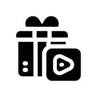 giveaway glyph icon. Strong and solid icon for websites and mobile apps. vector