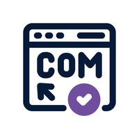 domain name dual tone icon. Sleek and modern icon for websites and mobile apps. vector