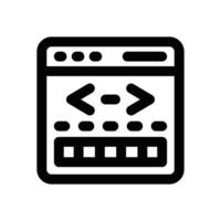 meta description line icon. Clean and minimalist icon for websites and mobile apps. vector