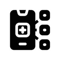 phone glyph icon. Strong and solid icon for websites and mobile apps. vector