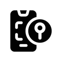 privacy glyph icon. Strong and solid icon for websites and mobile apps. vector