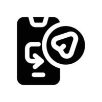 share glyph icon. Strong and solid icon for websites, mobile interfaces, presentations, and visual branding. High quality and easy to edit. vector