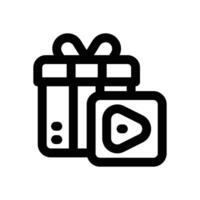 giveaway line icon. Clean and minimalist icon for websites and mobile apps. vector