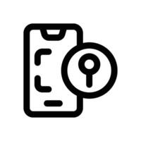privacy line icon. Clean and minimalist icon for websites and mobile apps. vector