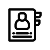 contact line icon. Clean and minimalist icon for websites, mobile apps, presentations, and logos. Fully scalable and customizable for any project. vector