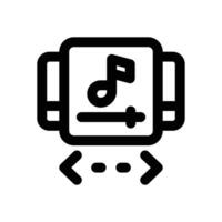music player line icon. Clean and minimalist icon for websites and mobile apps. vector