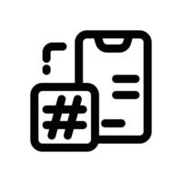 hastag line icon. Clean and minimalist icon for websites, mobile apps, presentations, and logos. Fully scalable and customizable for any project. vector
