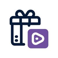 giveaway dual tone icon. Sleek and modern icon for websites and mobile apps. vector