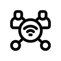 wifi connection line icon. Clean and minimalist icon for websites and mobile apps. vector