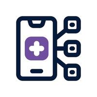 phone dual tone icon. Sleek and modern icon for websites and mobile apps. vector
