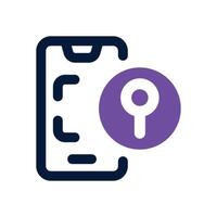 privacy dual tone icon. Sleek and modern icon for websites and mobile apps. vector