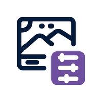 image editing dual tone icon. Sleek and modern icon for websites and mobile apps. vector