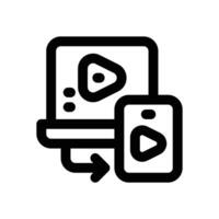 cross platform line icon. Clean and minimalist icon for websites and mobile apps. vector