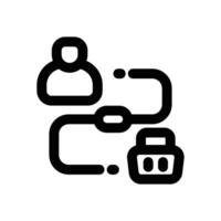 costumer journey line icon. Clean and minimalist icon for websites and mobile apps. vector