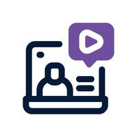 webinar duotone icon. Sleek and modern icon for websites, mobile apps, marketing materials, and corporate design. Fully scalable and ready to use. vector