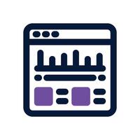 stock market duotone icon. Sleek and modern icon for websites, mobile apps, marketing materials, and corporate design. Fully scalable and ready to use. vector