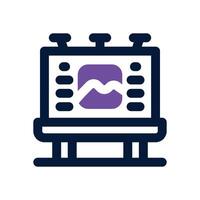 billboard duotone icon. Sleek and modern icon for websites, mobile apps, marketing materials, and corporate design. Fully scalable and ready to use. vector