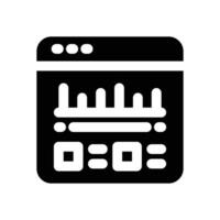 stock market glyph icon. Strong and solid icon for websites and mobile apps. vector