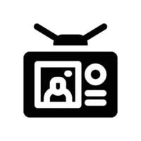 live broadcast glyph icon. Strong and solid icon for websites and mobile apps. vector