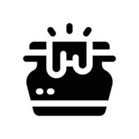 honey glyph icon. Strong and solid icon for websites and mobile apps. vector