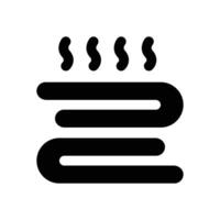 towel glyph icon. Strong and solid icon for websites and mobile apps. vector