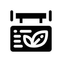 signboard glyph icon. Strong and solid icon for websites, mobile interfaces, presentations, and visual branding. High quality and easy to edit. vector