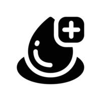 hydrotherapy glyph icon. Strong and solid icon for websites and mobile apps. vector