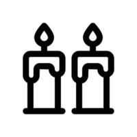 candle line icon. Clean and minimalist icon for websites and mobile apps. vector