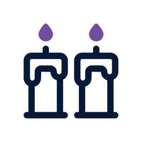 candle dual tone icon. Sleek and modern icon for websites and mobile apps. vector