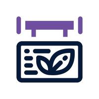 signboard dual tone icon. Sleek and modern icon for websites and mobile apps. vector