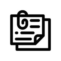 paperwork line icon. Clean and minimalist icon for websites and mobile apps. vector