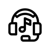 listening line icon. Clean and minimalist icon for websites and mobile apps. vector