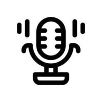 microphone line icon. Clean and minimalist icon for websites, mobile apps, presentations, and logos. Fully scalable and customizable for any project. vector