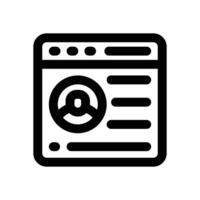 user profile line icon. Clean and minimalist icon for websites and mobile apps. vector
