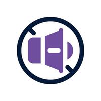 mute dual tone icon. Sleek and modern icon for websites and mobile apps. vector