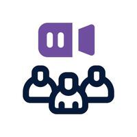 audience dual tone icon. Sleek and modern icon for websites and mobile apps. vector