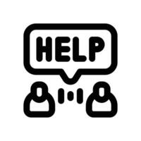 ask for help line icon. Clean and minimalist icon for websites and mobile apps. vector