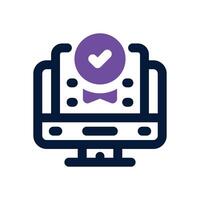online certificate dual tone icon. Sleek and modern icon for websites and mobile apps. vector