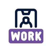 online work dual tone icon. Sleek and modern icon for websites and mobile apps. vector