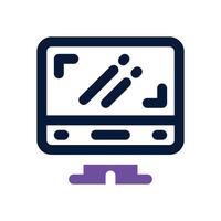 screen dual tone icon. Sleek and modern icon for websites and mobile apps. vector