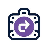 rotate camera dual tone icon. Sleek and modern icon for websites and mobile apps. vector