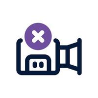 no dual tone icon. Sleek and modern icon for websites and mobile apps. vector