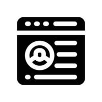 user profile glyph icon. Strong and solid icon for websites and mobile apps. vector