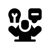 mentoring glyph icon. Strong and solid icon for websites and mobile apps. vector