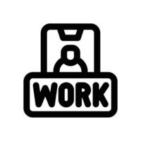 online work line icon. Clean and minimalist icon for websites and mobile apps. vector
