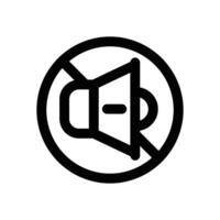 mute line icon. Clean and minimalist icon for websites and mobile apps. vector