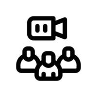 audience line icon. Clean and minimalist icon for websites and mobile apps. vector
