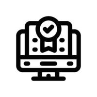 online certificate line icon. Clean and minimalist icon for websites and mobile apps. vector