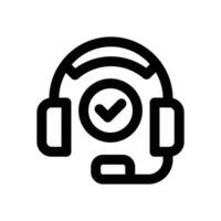 headphone line icon. Clean and minimalist icon for websites, mobile apps, presentations, and logos. Fully scalable and customizable for any project. vector